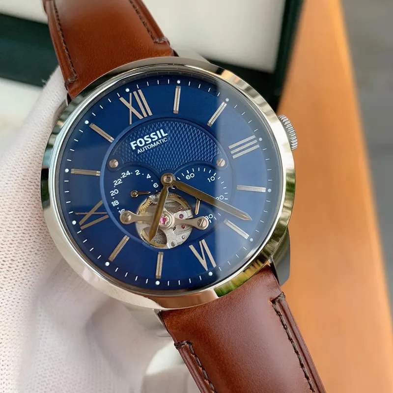 Fossil Townsman Automatic Blue Satin Dial Men's Watch | ME3110